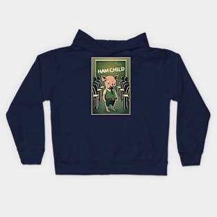 Ham Child Retro Illustration Kids Hoodie